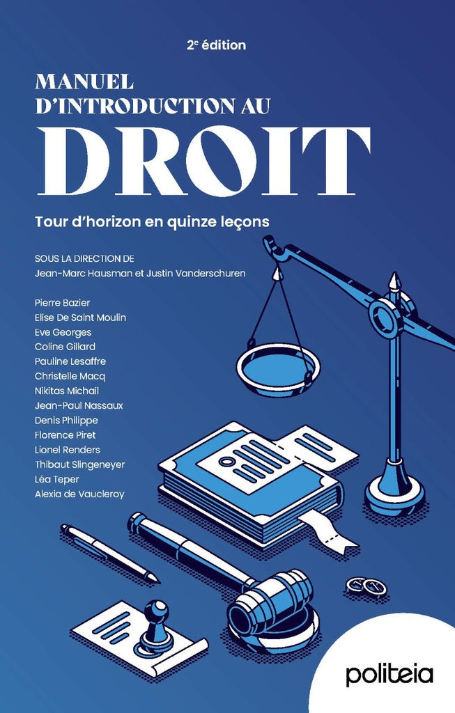 Manuel d'introduction au droit. Tour d'horizon en quinze leçons